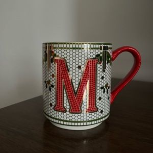 Anthropologie mug - christmas - initial M